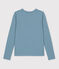 Camiseta de algodón L'ICONIQUE abrigada con cuello redondo para mujer azul ROVER