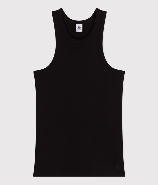 Camiseta sin mangas de algod&oacute;n para mujer negro