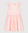 Vestido de celebración de popelina de niña rosa FLEUR