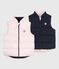 Plumífero infantil sin mangas bicolor reversible rosa JOLI/ SMOKING