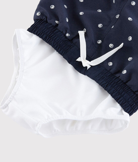 Short de baño reciclado de niño azul SMOKING/blanco MARSHMALLOW