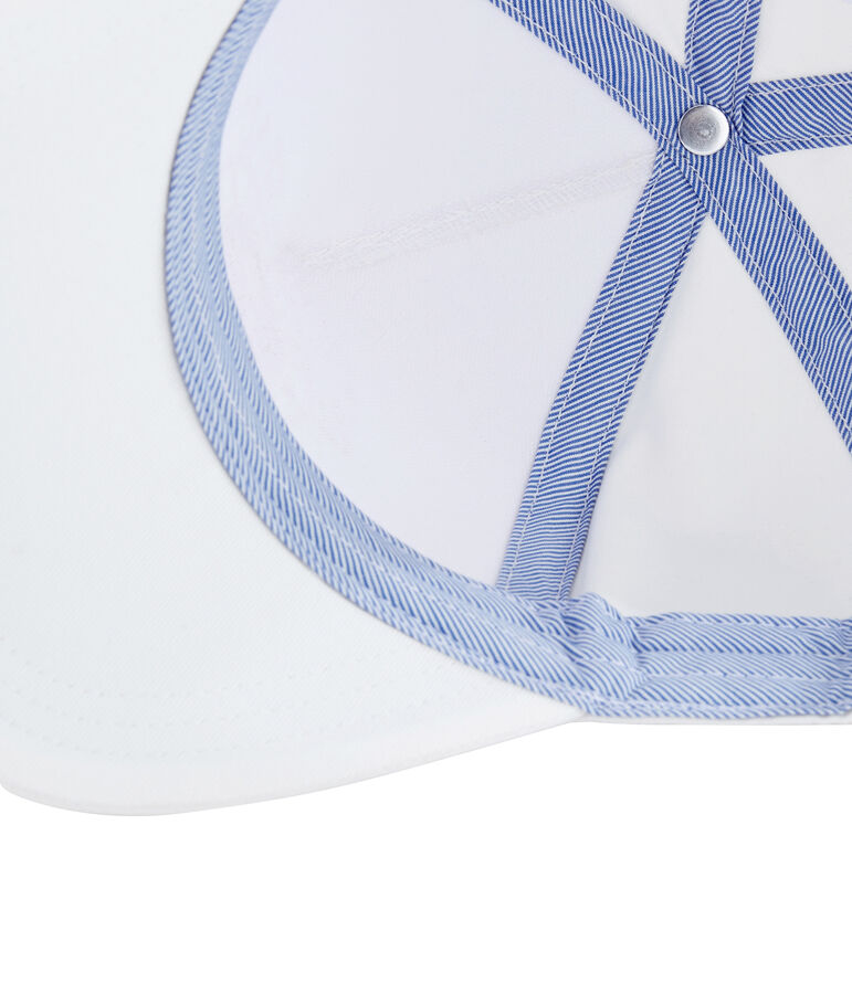 Gorra de sarga ni&ntilde;a blanco