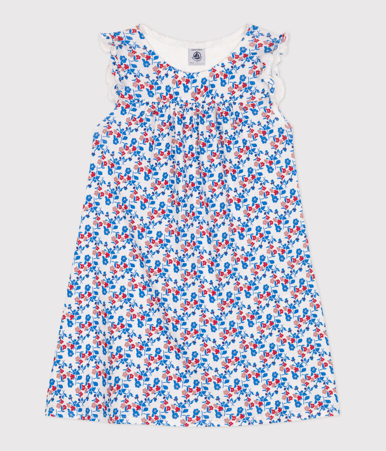 Camis&oacute;n infantil de algod&oacute;n y lyocell con flores blanco/multicolor