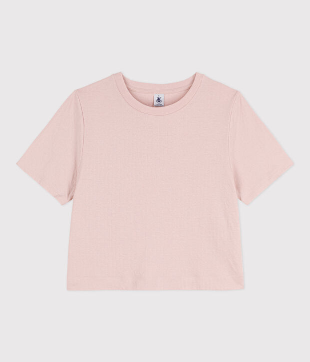 Camiseta LE BOXY de algod&oacute;n para mujer rosa