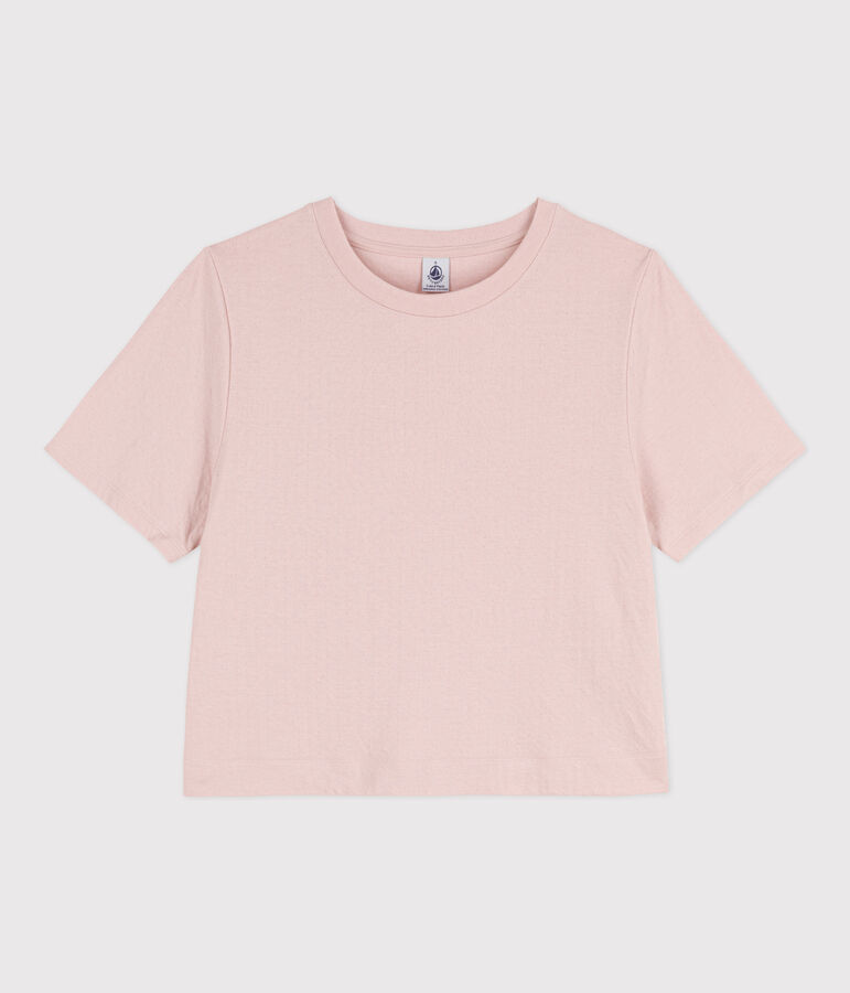 Camiseta LE BOXY de algod&oacute;n para mujer rosa