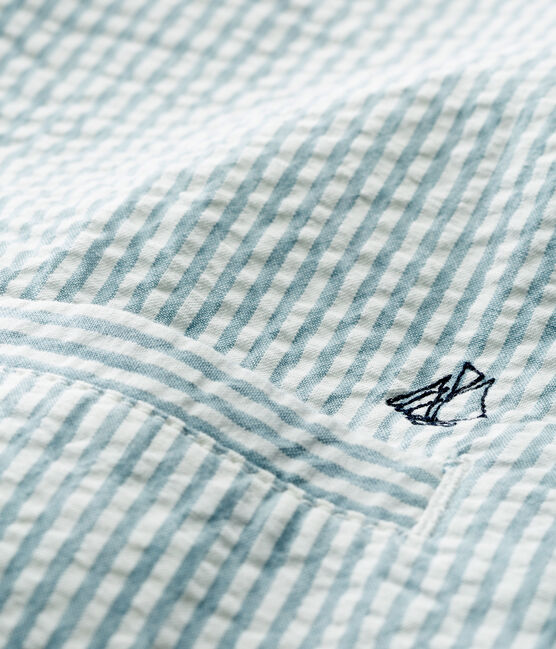 Chaqueta de rayas para bebé niño azul FONTAINE/blanco MARSHMALLOW