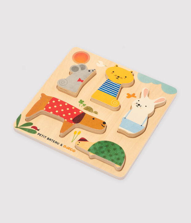 Puzzle de animales Petit Bateau x Djeco multicolor