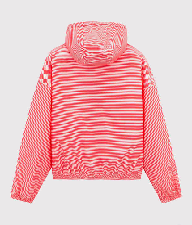 Cortavientos corto unisex rosa/blanco