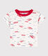Camiseta estampada de manga corta de punto para bebé