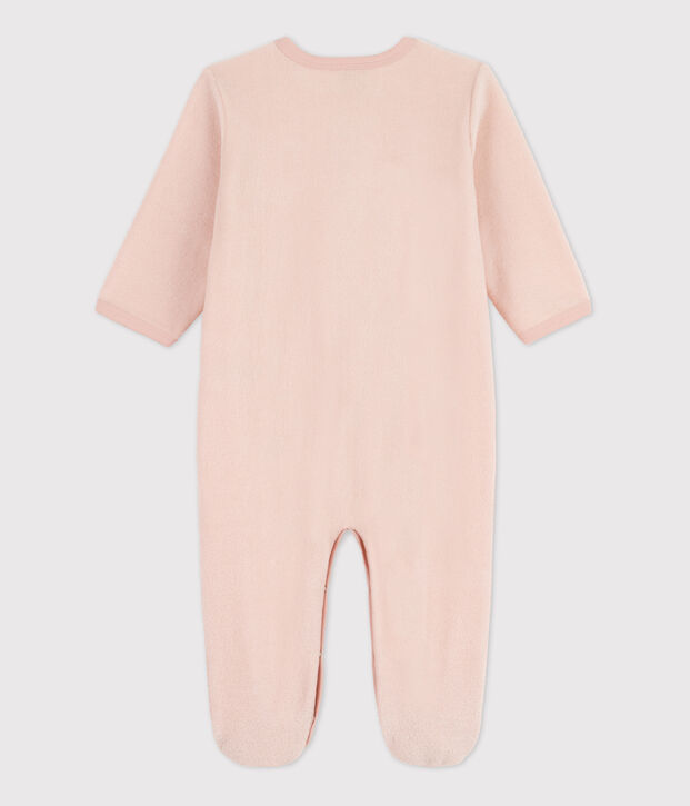 Pelele de rizo para beb&eacute; rosa