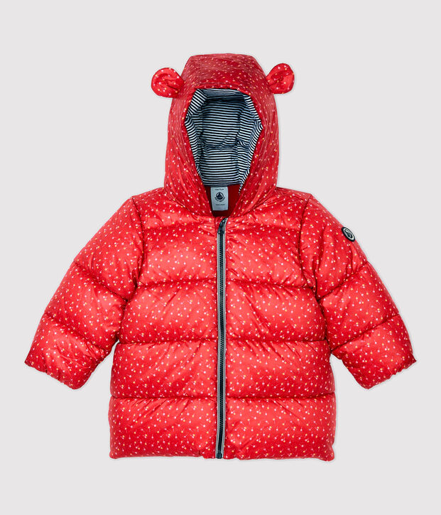 Chaqueta acolchada para beb&eacute;. rojo/multicolor