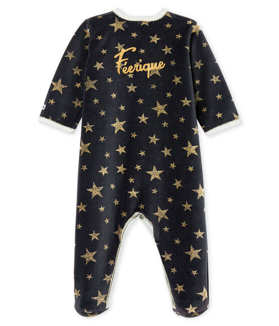 Pijama de terciopelo para bebé niña gris CAPECOD/amarillo OR