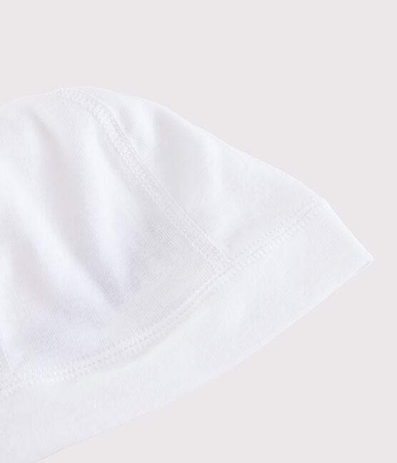Gorro de recién nacido blanco de algodón blanco ECUME