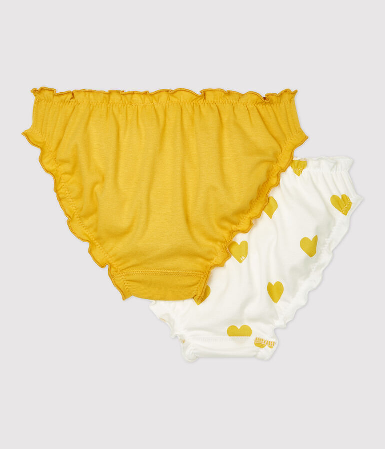 Juego de 2 braguitas con volantes de algod&oacute;n de mujer multicolor