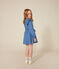 Vestido de manga larga de denim ligero para niña azul DENIM CLAIR