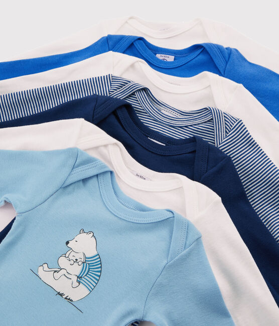 LOTE SORPRESA DE 7 BODIS DE MANGA LARGA PARA BEBÉ NIÑO variante 1