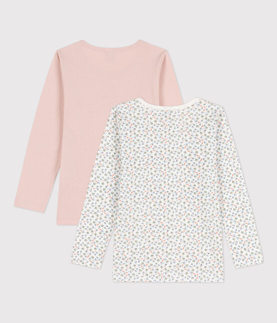 Juego de 2 camisetas de manga larga de niña de algodón variante 1