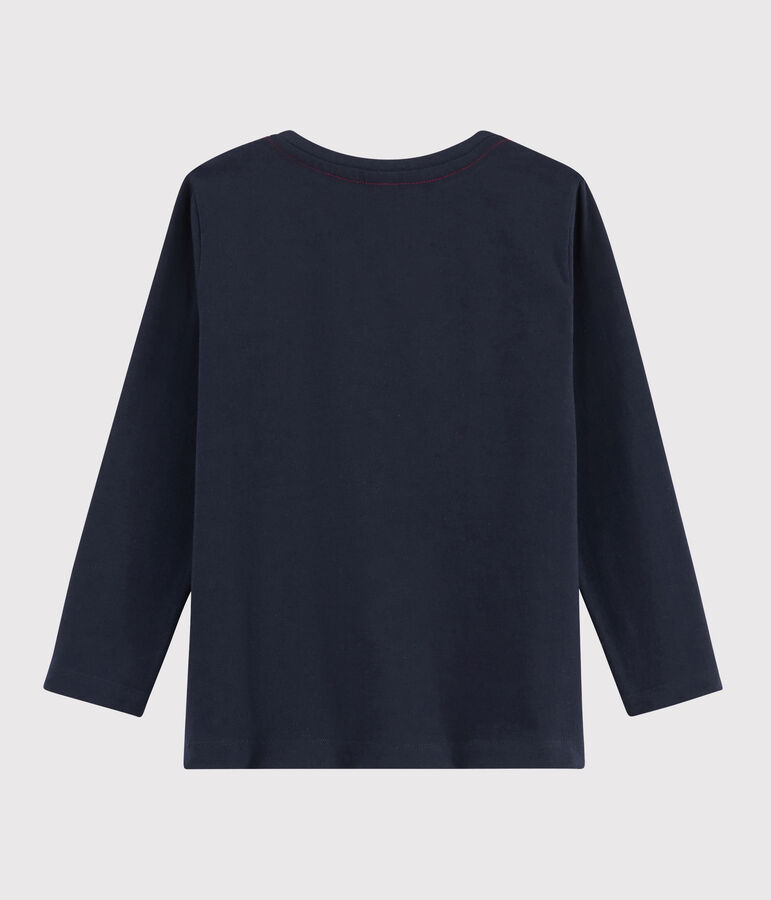 Camiseta serigrafiada para ni&ntilde;o azul