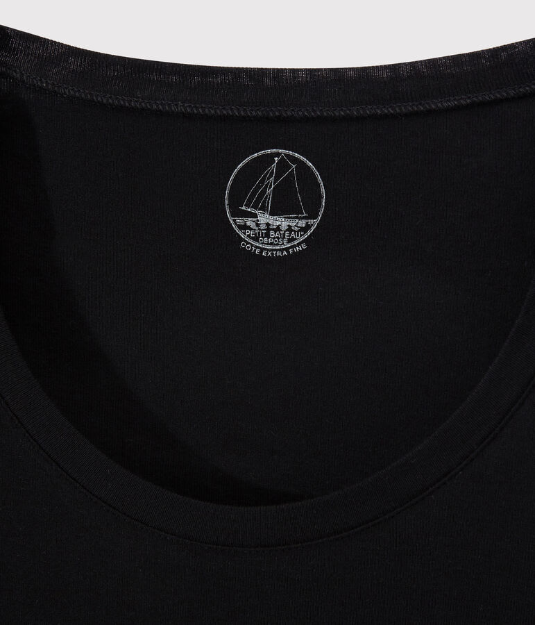 Camiseta de canal&eacute; ligero de mujer negro