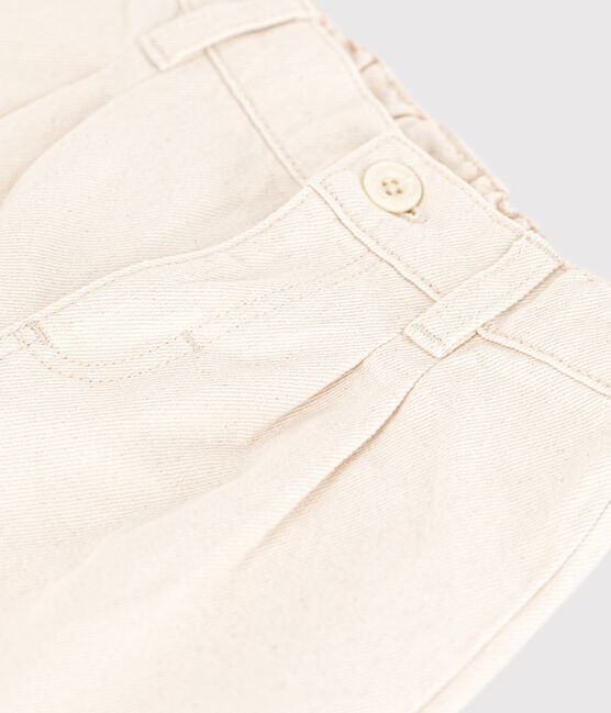 Pantalón de tejido vaquero para bebé gris ECRU