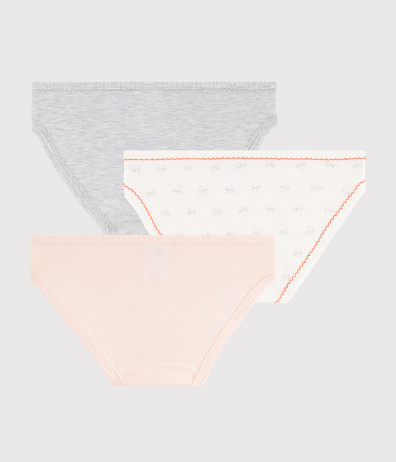 Juego de 3 braguitas con estampado de gato de ni&ntilde;a peque&ntilde;a multicolor