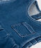 Vestido de tejido vaquero ecológico de bebé azul BLEU DELAVE