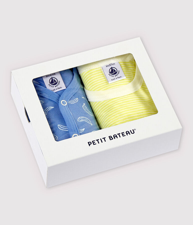 Lote de 2 monos cortos de algod&oacute;n multicolor