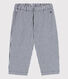 Pantalón de tela a rayas para bebé