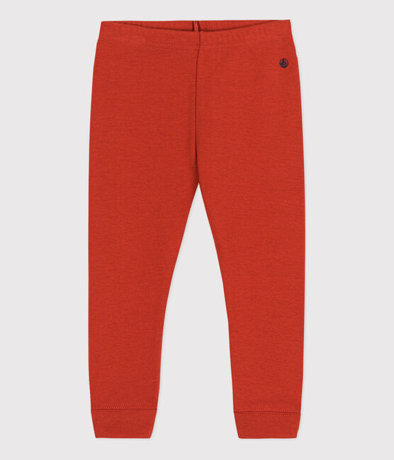 Leggings lisos de algodón para bebé rojo HARISSA