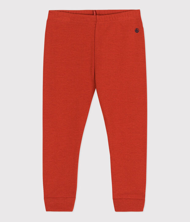 Leggings lisos de algod&oacute;n para beb&eacute; rojo