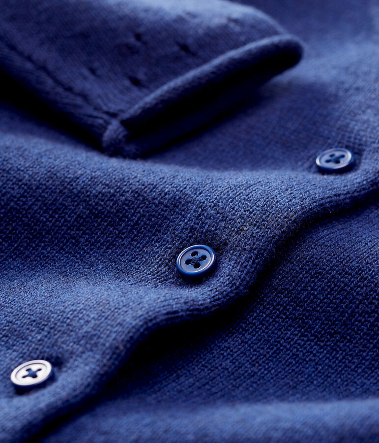 C&aacute;rdigan de punto de beb&eacute;. azul