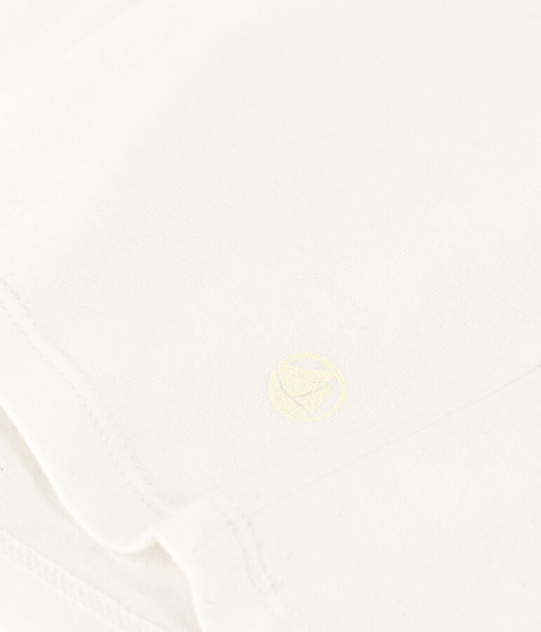 Camiseta LA RECTA de algod&oacute;n con cuello de pico para mujer blanco