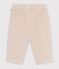 Pantal&oacute;n de terciopelo liso para beb&eacute; crudo
