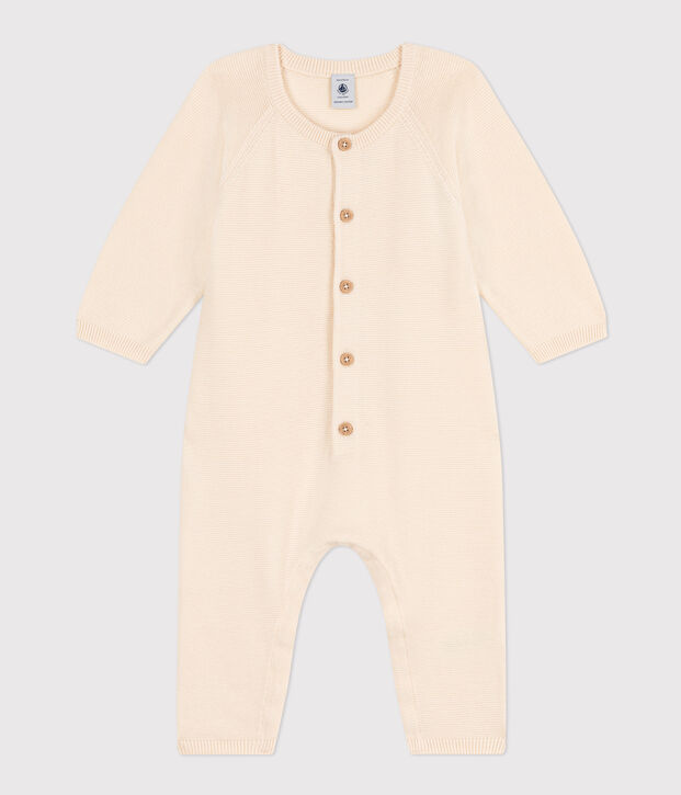 Mono largo de punto tricotado para beb&eacute; crudo