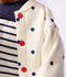 Chaqueta teddy de algod&oacute;n para beb&eacute; con estampado de lunares azul/azul