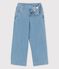 Pantalón de campana de tejido vaquero claro para niña azul DENIM BLEU