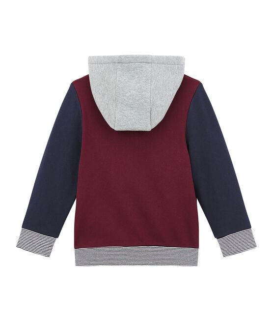 Sudadera para niño en muletón sherpa rojo OGRE/blanco MULTICO