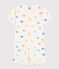 Pijama infantil corto de algodón con estampado blanco MARSHMALLOW/blanco MULTICO
