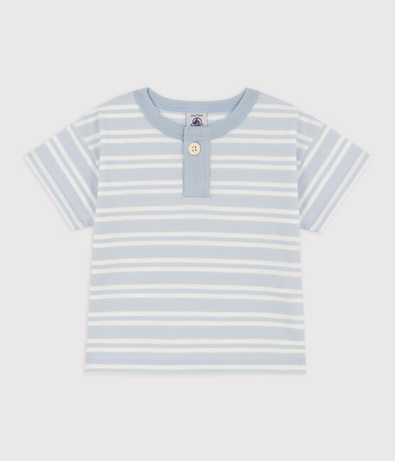 Camiseta de manga corta de punto a rayas para bebé GOMME/ MARSHMALLOW