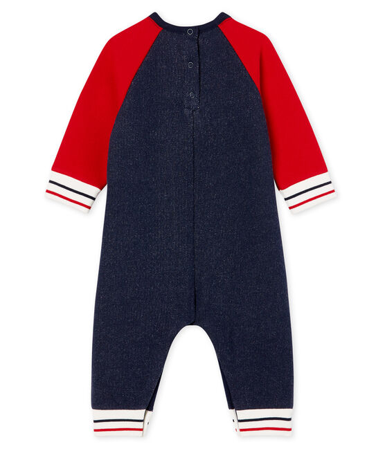 Mono largo en muletón para bebé niño azul SMOKING/rojo TERKUIT