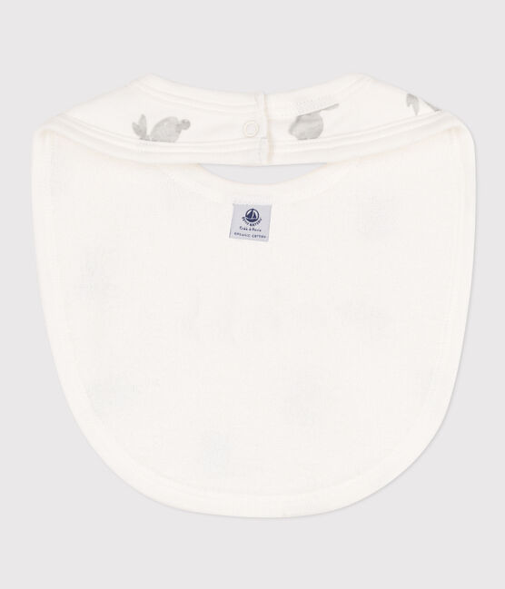 Babero de algodón estampado blanco MARSHMALLOW/gris GRIS