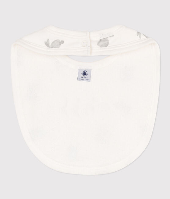 Babero de algodón estampado blanco MARSHMALLOW/gris GRIS