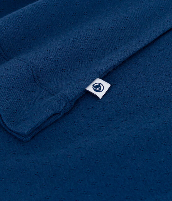 Camisón de algodón de manga corta para mujer azul INCOGNITO