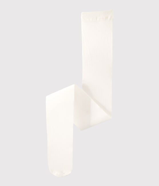 Leotardos microfibra niña blanco COQUILLE