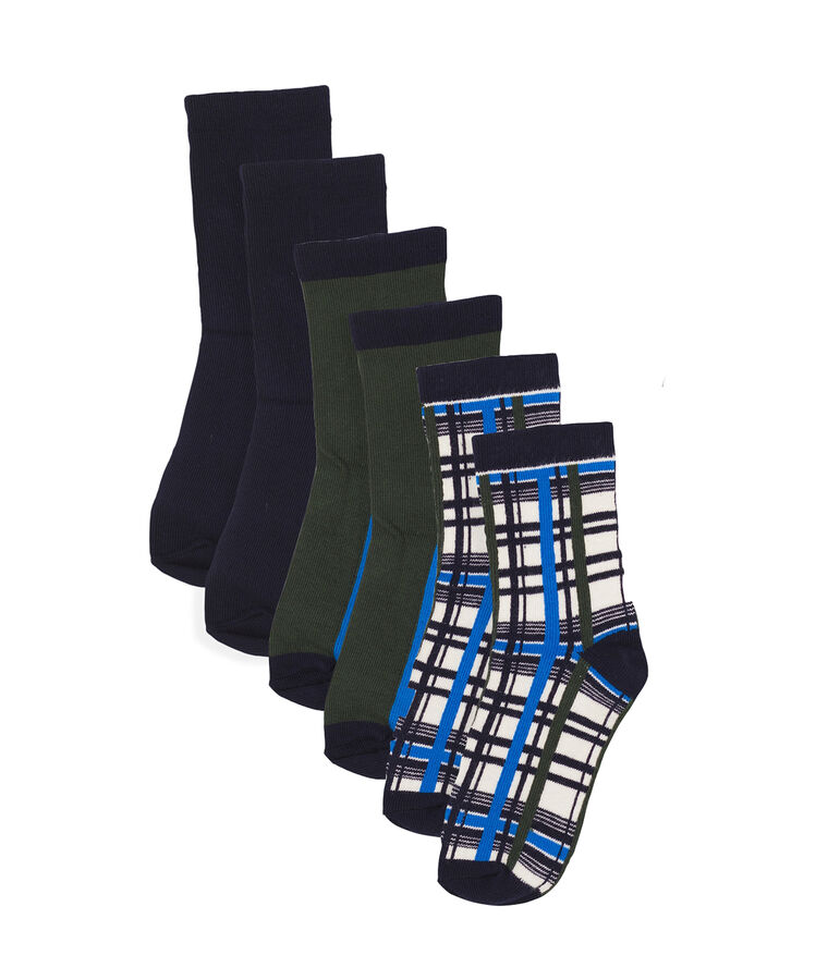 Lote de 3 pares de calcetines infantiles para ni&ntilde;o multicolor