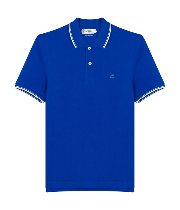 Polo manga corta para hombre azul