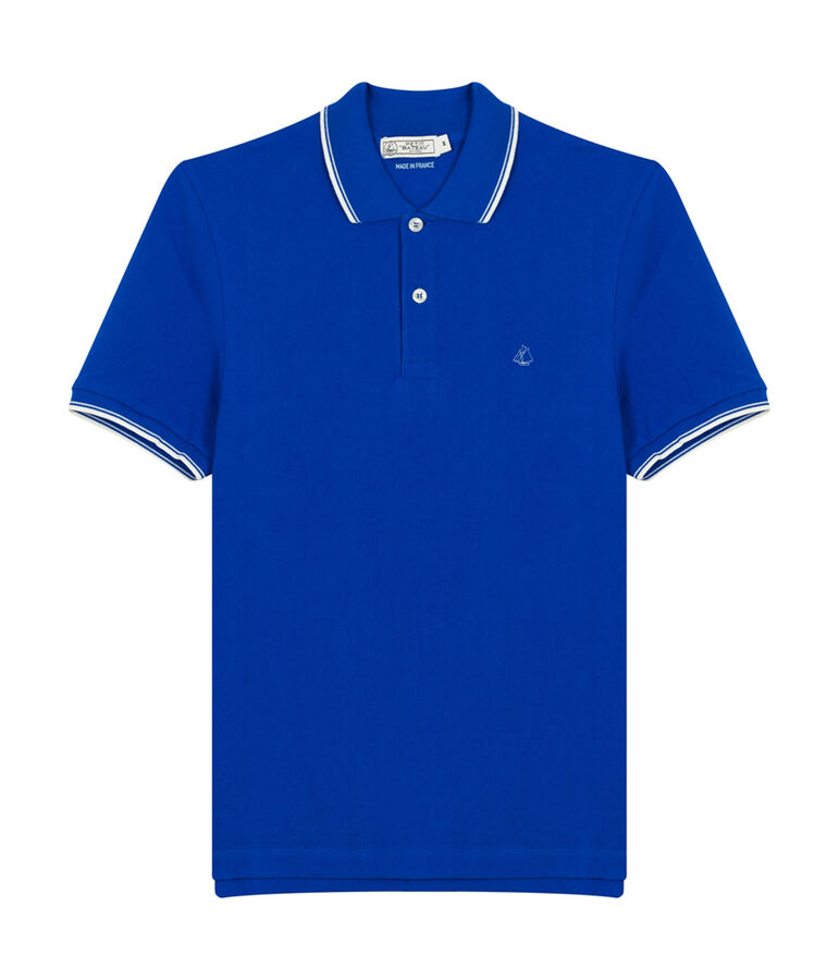 Polo manga corta para hombre azul