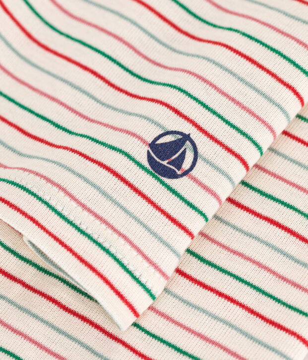Camiseta Iconique de cuello vuelto de algod&oacute;n para mujer crudo/multicolor