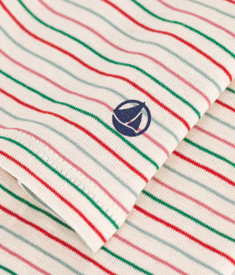 Camiseta Iconique de cuello vuelto de algod&oacute;n para mujer crudo/multicolor