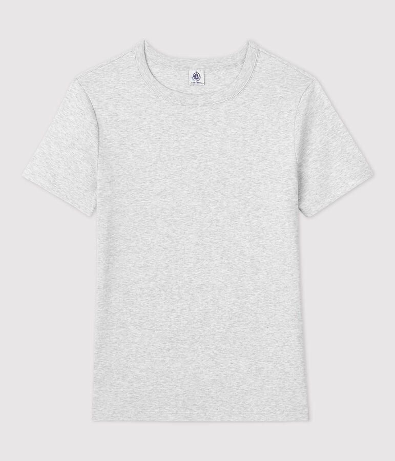 Camiseta LA ICONICA de algod&oacute;n con cuello redondo para mujer gris